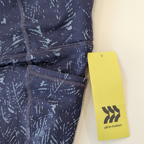 NWT All In Motion teal blue mesh panel yoga leggings with pockets size 4X - Picture 5 of 8